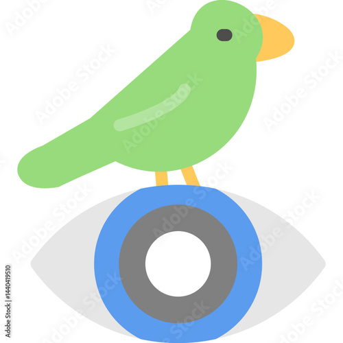 Bird Watching Flat Icon