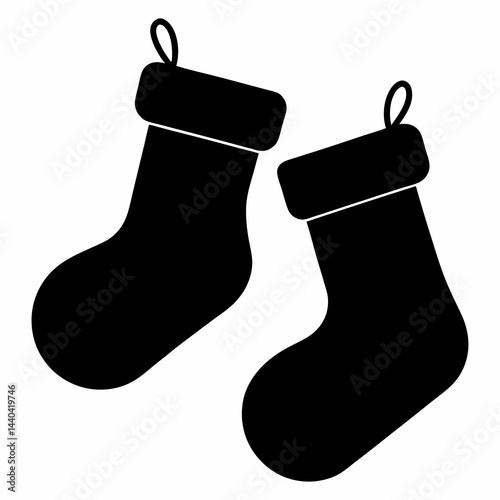 christmas sock isolated on white