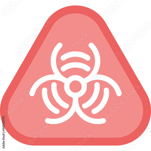 Biohazard Sign Flat Icon