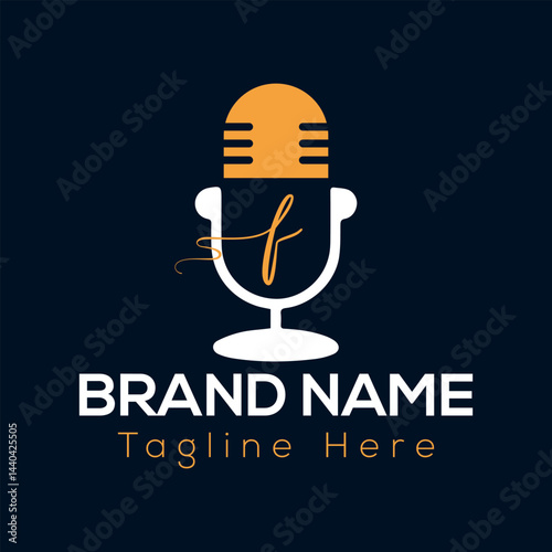 Retro microphone icon design for music, karaoke, or radio, a vintage sound symbol often used on posters and banners f logo design