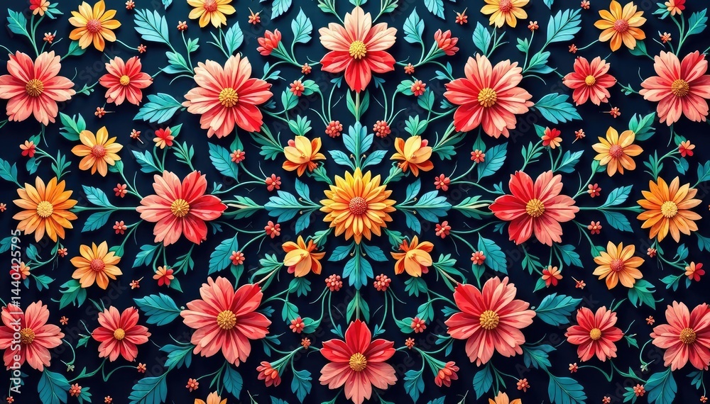 Intricate floral design, repeating seamlessly , texture, surface pattern, nature Intricate floral design, repeating seamlessly , texture, surface pattern, nature