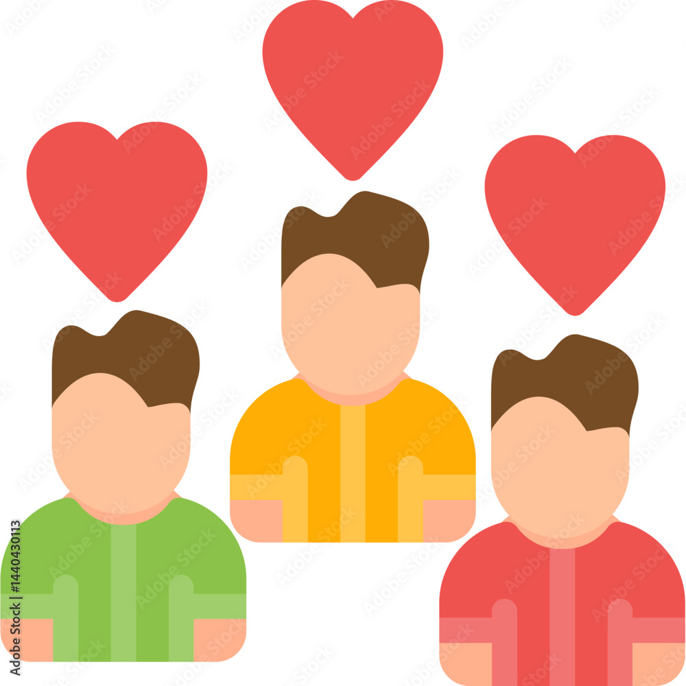 Obraz premium Engagement Flat Icon