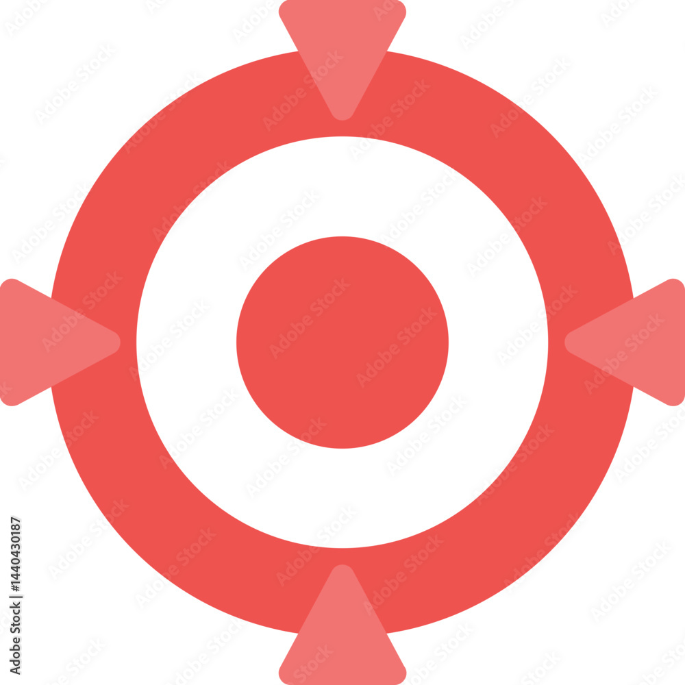 Goal Alignment Flat Icon Goal Alignment Flat Icon