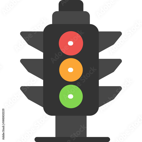Semaphore Signal Flat Icon