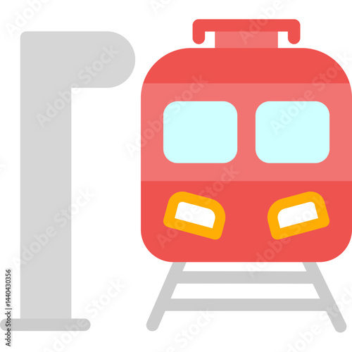 Train Platform Flat Icon