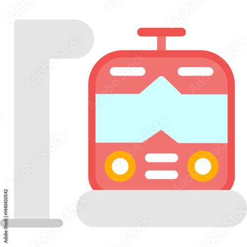 Train Stop Flat Icon