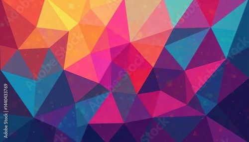 Repeating triangles forming a colorful mosaic, geometric, geometric design, colorful background