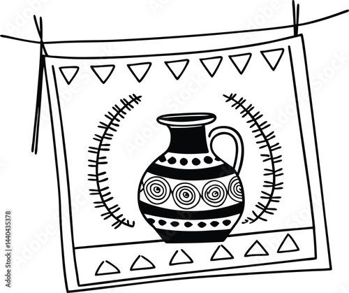 vector illustration of a jug with milk