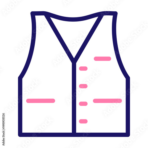 Vasket Vector Line Two Colors Icon Design