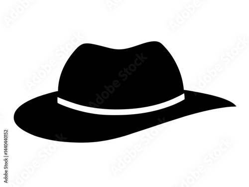 detective hat silhouette,cap vector icon