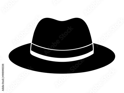 detective hat silhouette,cap vector icon