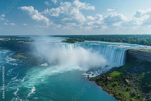 Majestic Niagara Falls A Breathtaking Aerial View