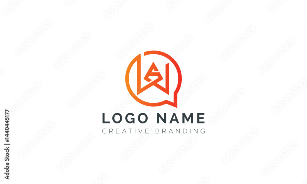 Minimalist WA Logo for Branding and Identity. Minimalist WA Logo for Branding and Identity.