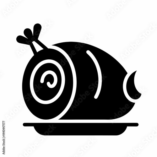  ham black silhouette icon on white background