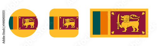 Sri Lanka flag icon set