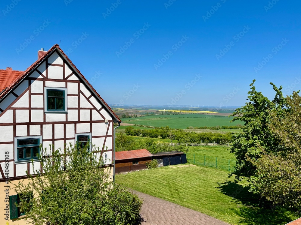 Obraz premium Die Windmühle bei Gierstädt, Fahner Höher