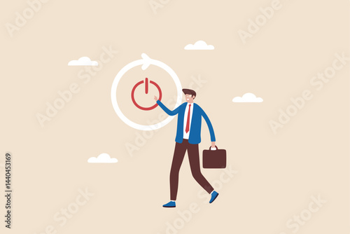 Work anywhere anytime, hybrid work or flexible hour for employee choice to choose where and when to work concept, businessman relax working remotely with computer laptop in cocktail glass at night.