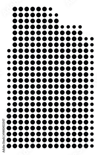 Symbol Map Of the County Carter (Montana, US) showing the County with a few black dots