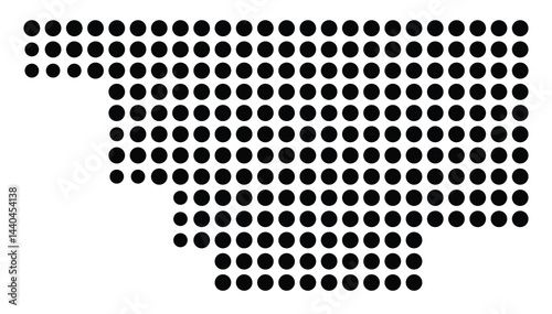 Symbol Map Of the County Glacier (Montana, US) showing the County with a few black dots