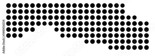 Symbol Map Of the County Boyd (Nebraska, US) showing the County with a few black dots