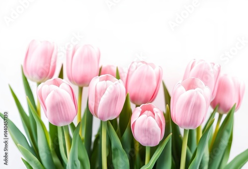 Delicate pink tulips watercolor background, ideal for greeting cards and invitations Soft floral design with copy space, design, illustration
