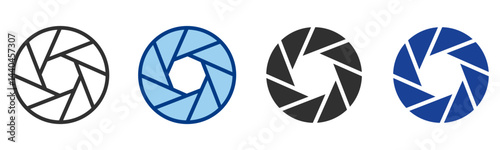 Lens Icon Multiple Style Vector Collection 