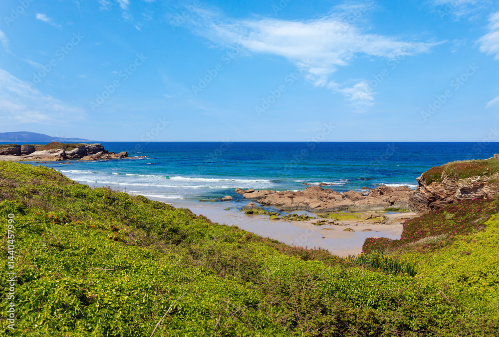 Summer blossoming Atlantic coastline (Galicia).