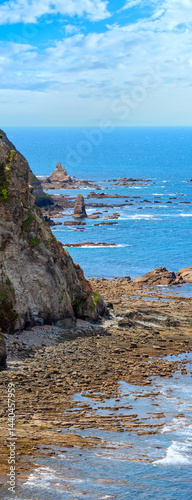Obraz na płótnie Summer Atlantic ocean, Asturias, Spain. w salonie