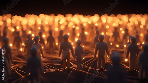 Interconnected Digital Silhouettes Illuminating the Networked