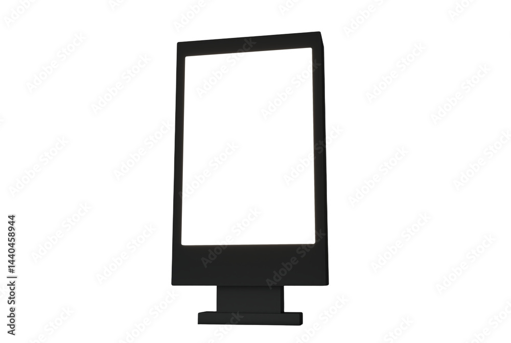Totem light box billboard isolated. Totem light box billboard advertising poster mockup. Digital lightbox icon black display banner Totem light box billboard isolated. Totem light box billboard advertising poster mockup. Digital lightbox icon black display banner