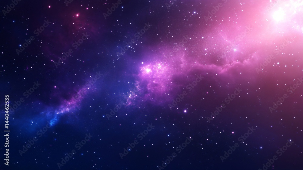 Naklejka premium Cosmic nebula in vibrant hues, swirling gas and dust creating a mesmerizing space scene, perfect for science or fantasy themes.