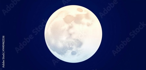 Hand-drawn vector illustration of an isolated full moon, featuring ample empty space around it for design use, full moon, universe
