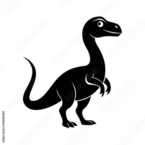 black vector silhouette dinosaur