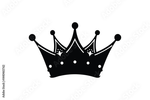 Crown vector on white background
