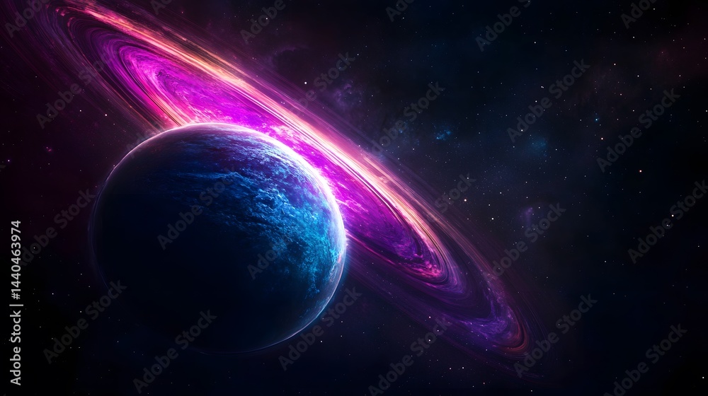 Obraz premium Futuristic Astronaut in Space for Modern Sci-Fi Art