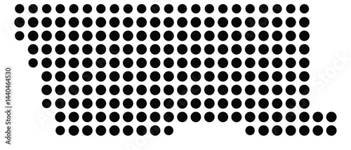 Symbol Map Of the County Bernalillo (New Mexico, US) showing the County with a few black dots