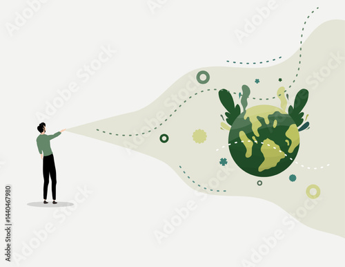 earth vector design for environment ozone and earth day event