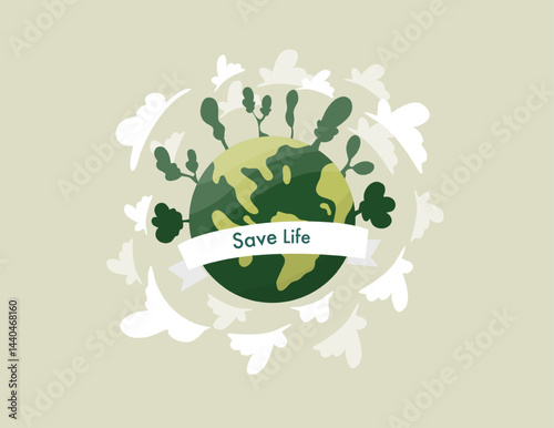 earth vector design for environment ozone and earth day event