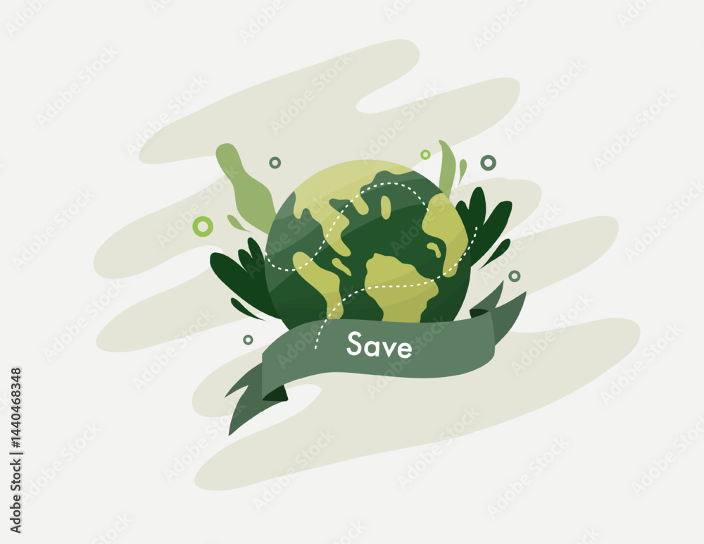 Fototapeta premium earth vector design for environment ozone and earth day event