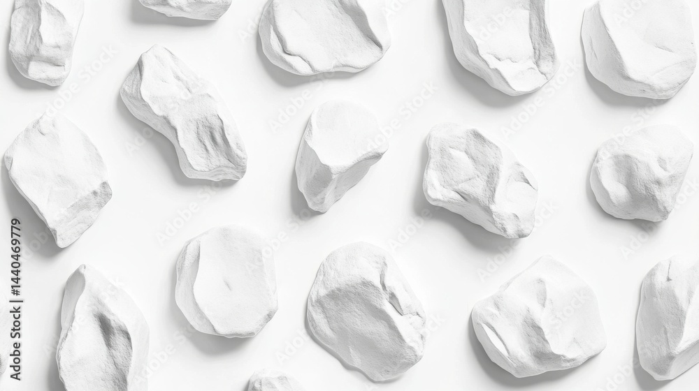 Naklejka premium Abstract White Stone Pattern on Bright Background