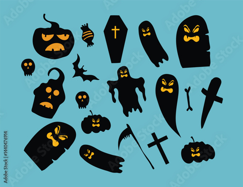 halloween spooky character and ornament