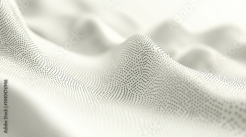 Abstract texture of white fabric with subtle wave patterns and depth