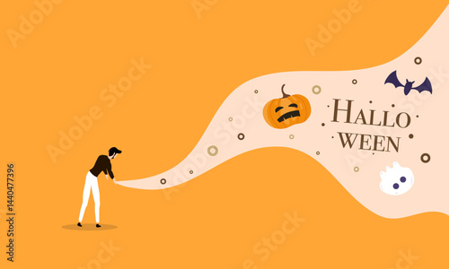 halloweeen vector design for halloween event resources