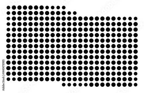 Symbol Map Of the County Champaign (Ohio, US) showing the County with a few black dots