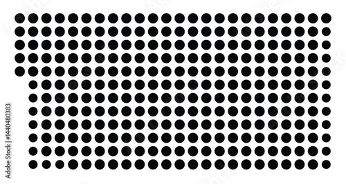 Symbol Map Of the County Holmes (Ohio, US) showing the County with a few black dots