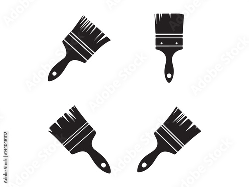 paint brush set icon vector illustration.
