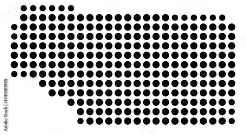 Symbol Map Of the County Pike (Ohio, US) showing the County with a few black dots