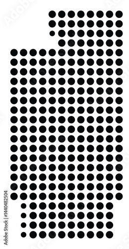 Symbol Map Of the County Summit (Ohio, US) showing the County with a few black dots