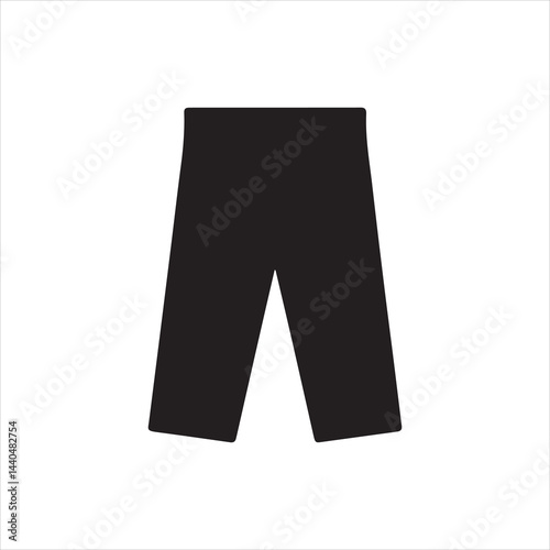shorts black silhouette icon vector on white background.