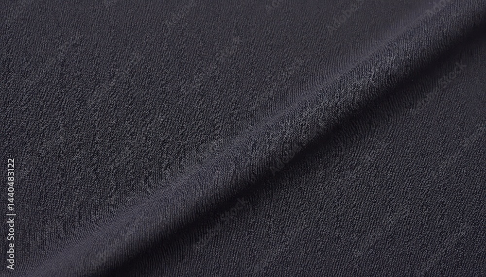 Fototapeta premium Deep navy blue fabric texture closeup, ideal for backgrounds and design projects